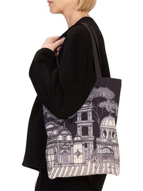 shopping donna in nylon mirage nero Inoui Editions | SHOPPER BAG-MIRAGEBLACK